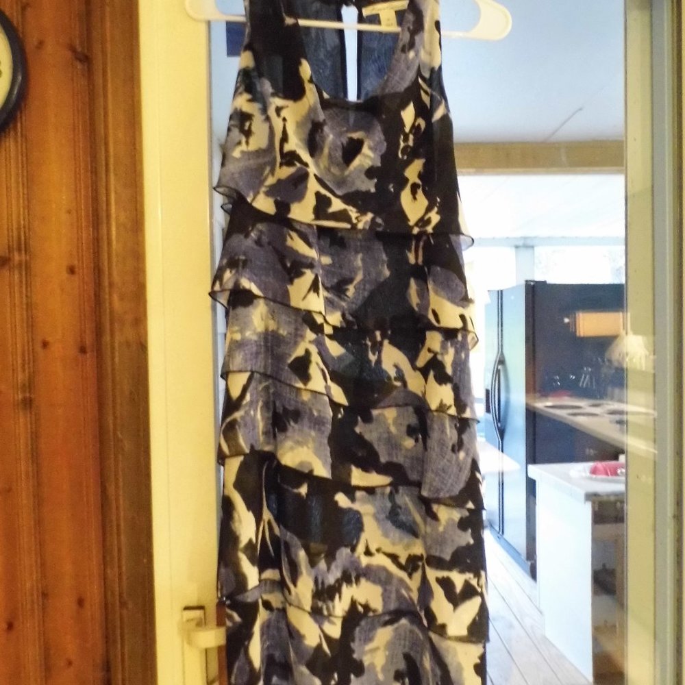 NWT KENNETH COLESZ.12 RUFFLED LINED DRESS